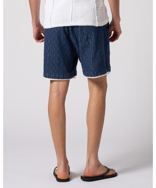 wjk(ダヴルジェイケイ)の「jacquard summer knit shorts(その他パンツ・メンズ・トップグレー/ブラック/ネイビー・SMALL/MEDIUM/LARGE/X-LARGE)」の6枚目の写真