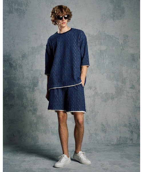 wjk(ダヴルジェイケイ)の「jacquard summer knit shorts(その他パンツ・メンズ・トップグレー/ブラック/ネイビー・SMALL/MEDIUM/LARGE/X-LARGE)」の11枚目の写真