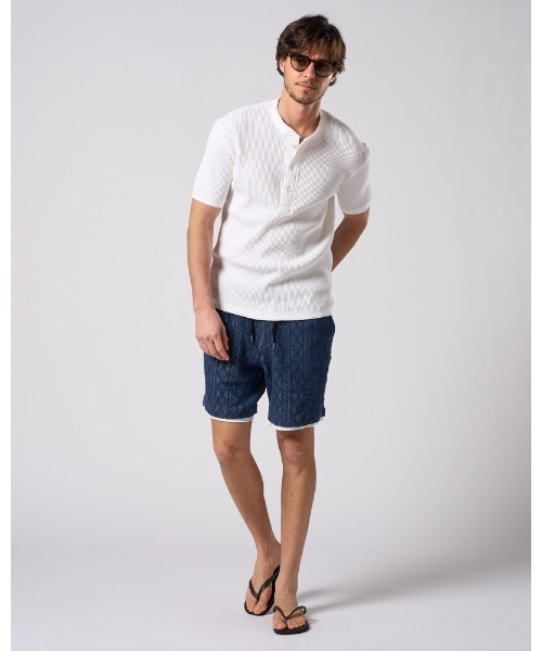 wjk(ダヴルジェイケイ)の「jacquard summer knit shorts(その他パンツ・メンズ・トップグレー/ブラック/ネイビー・SMALL/MEDIUM/LARGE/X-LARGE)」の14枚目の写真