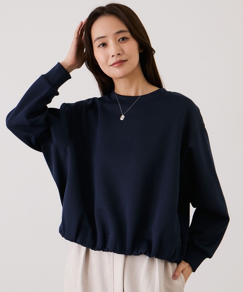 Jayro(ジャイロ)の「軽量ボンディングボリュームプルオーバー(Tシャツ/カットソー・レディース・サックスブルー/チャコールグレー/オフホワイト/ネイビー・FREE)」の3枚目の写真