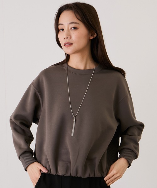 セール】軽量ボンディングボリュームプルオーバー（Tシャツ/カットソー