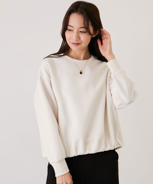 Jayro(ジャイロ)の「軽量ボンディングボリュームプルオーバー(Tシャツ/カットソー・レディース・サックスブルー/チャコールグレー/オフホワイト/ネイビー・FREE)」の12枚目の写真