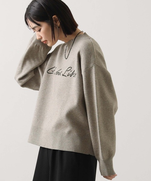 週末限定価格◎新品◎ Gready Brilliant ＰＬＵＩＥ刺繍ロゴニット Gready Brilliantブルー糸刺繍プリントロンT | SEKIMIKI Online