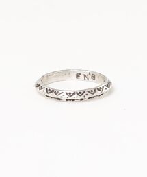 【ERICKA NICOLAS BEGAY】 NAVAJO STAMP RING SVRG TA ST