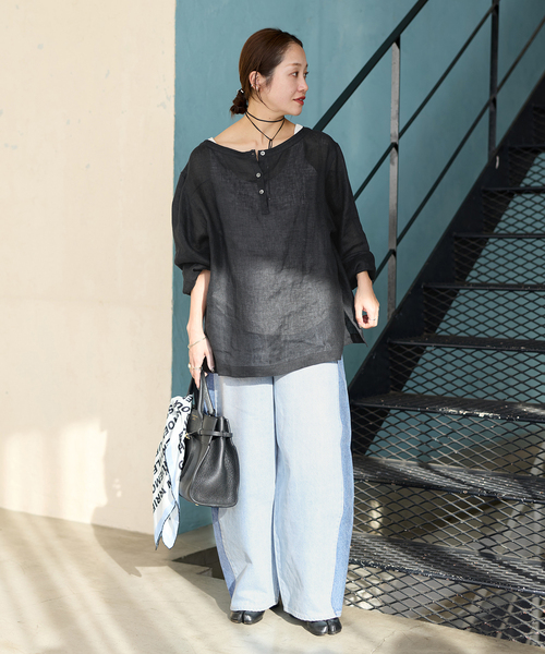 JOURNAL STANDARD(ジャーナルスタンダード)の「13ozカラーライン デニム(デニムパンツ・レディース・ベージュ/ブルー系その他・36/38)」の5枚目の写真