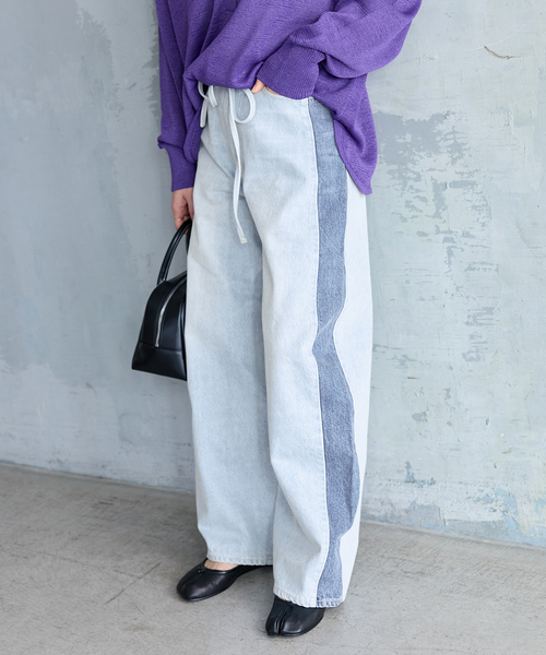 JOURNAL STANDARD(ジャーナルスタンダード)の「13ozカラーライン デニム(デニムパンツ・レディース・ベージュ/ブルー系その他・36/38)」の14枚目の写真