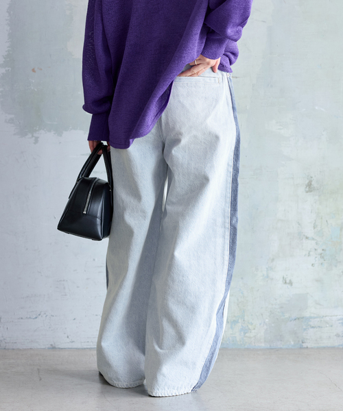 JOURNAL STANDARD(ジャーナルスタンダード)の「13ozカラーライン デニム(デニムパンツ・レディース・ベージュ/ブルー系その他・36/38)」の16枚目の写真