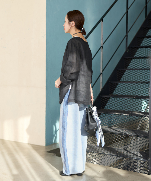 JOURNAL STANDARD(ジャーナルスタンダード)の「13ozカラーライン デニム(デニムパンツ・レディース・ベージュ/ブルー系その他・36/38)」の17枚目の写真