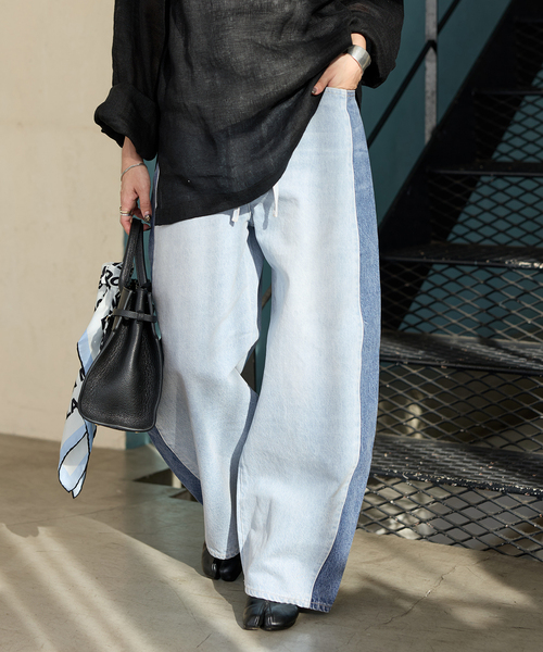 JOURNAL STANDARD(ジャーナルスタンダード)の「13ozカラーライン デニム(デニムパンツ・レディース・ベージュ/ブルー系その他・36/38)」の18枚目の写真