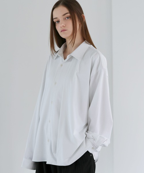 SOCCE（ソーシー）の「ルーズシルエットアシメトリックレイヤーシャツ（シャツ/ブラウス・メンズ・サックスブルー/ブラック/ホワイト・M/S/XL/L）」の5枚目の写真