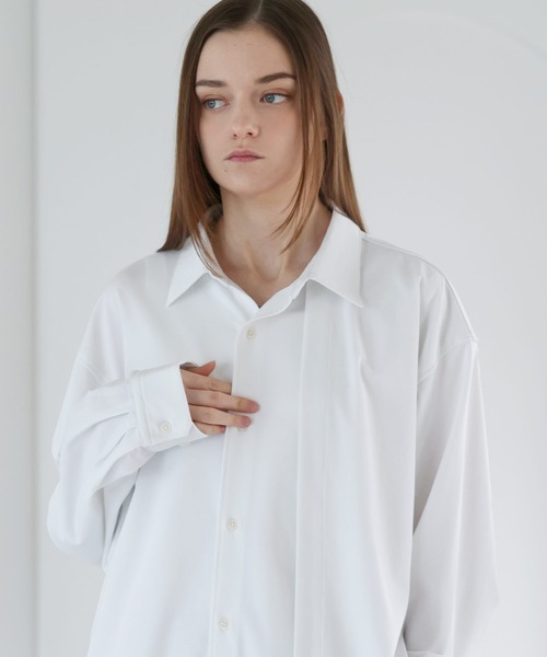 SOCCE（ソーシー）の「ルーズシルエットアシメトリックレイヤーシャツ（シャツ/ブラウス・メンズ・サックスブルー/ブラック/ホワイト・M/S/XL/L）」の6枚目の写真