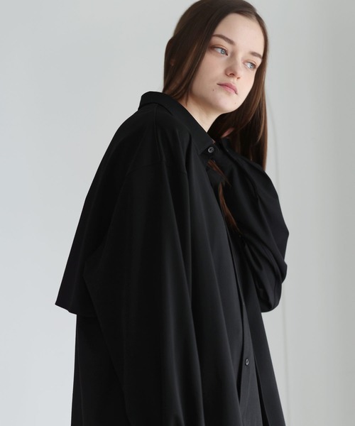 SOCCE（ソーシー）の「ルーズシルエットアシメトリックレイヤーシャツ（シャツ/ブラウス・メンズ・サックスブルー/ブラック/ホワイト・M/S/XL/L）」の19枚目の写真