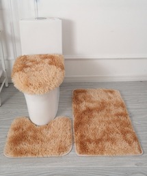 Ein（アイン）の「Ein/【3点セット】トイレマット カバー 浴室マット ロングシャギー ふわふわ マット（バス/トイレグッズ）」