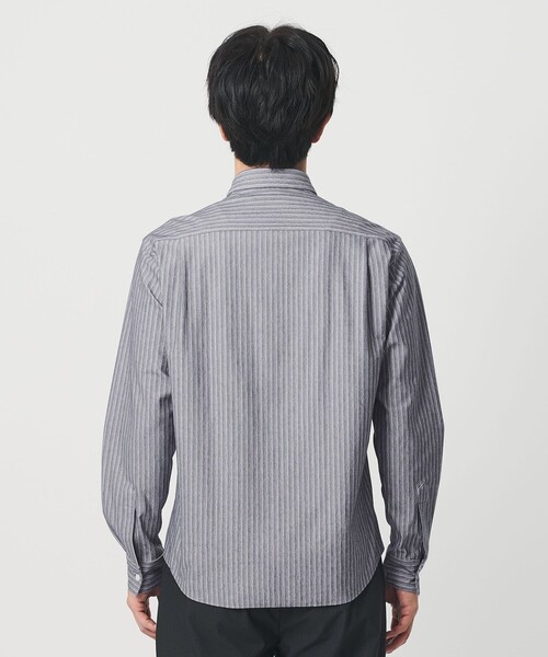 セール】クイック ストレッチ ストライプ レギュラー シャツ SLIM型
