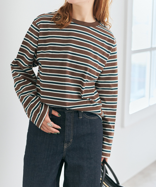 Spick & Span(スピックアンドスパン)の「マルチボーダーTシャツ(Tシャツ/カットソー・レディース・その他4/その他1・FREE)」の2枚目の写真