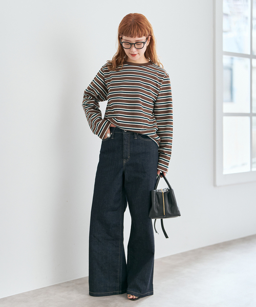 Spick & Span(スピックアンドスパン)の「マルチボーダーTシャツ(Tシャツ/カットソー・レディース・その他4/その他1・FREE)」の4枚目の写真