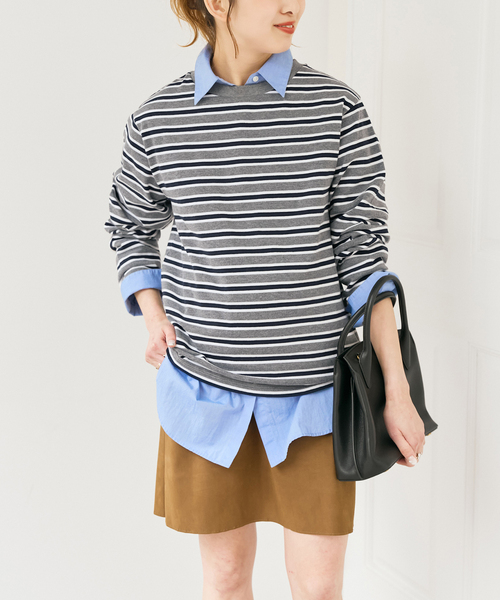Spick & Span(スピックアンドスパン)の「マルチボーダーTシャツ(Tシャツ/カットソー・レディース・その他4/その他1・FREE)」の6枚目の写真