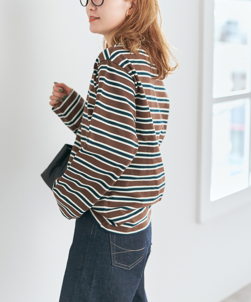 Spick & Span(スピックアンドスパン)の「マルチボーダーTシャツ(Tシャツ/カットソー・レディース・その他4/その他1・FREE)」の12枚目の写真