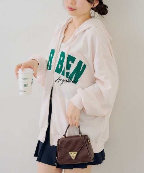 Another Branch olive des olive（アナザーブランチオリーブデオリーブ）の「フードロゴＺＩＰパーカー（パーカー・レディース・ピンク/ネイビー/アイボリー/サックスブルー/グレー・FREE）」の2枚目の写真