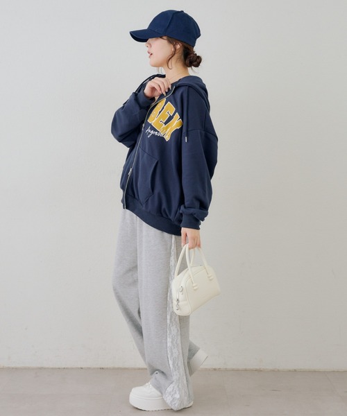 Another Branch olive des olive（アナザーブランチオリーブデオリーブ）の「フードロゴＺＩＰパーカー（パーカー・レディース・ピンク/ネイビー/アイボリー/サックスブルー/グレー・FREE）」の6枚目の写真