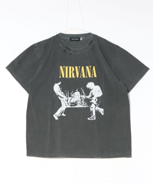JUGLANS(ユグランス)の「【GOOD ROCK SPEED】 NIRVANA Tshirts 26NVN003W(Tシャツ/カットソー・メンズ・チャコール・XL/L/M)」の1枚目の写真