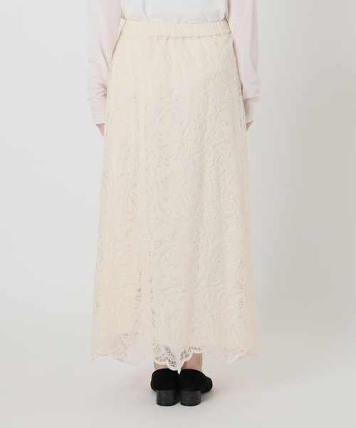 La TOTALITE（ラトータリテ）の「【洗える】TORRAZZO DONNA/トラッゾドンナ 別注レーススカート（スカート・レディース・アイボリー/ブラック/ホワイト・FREE）」の10枚目の写真