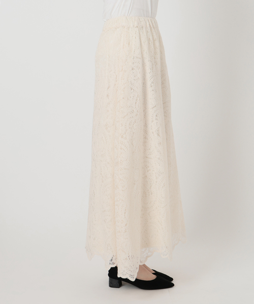 La TOTALITE（ラトータリテ）の「【洗える】TORRAZZO DONNA/トラッゾドンナ 別注レーススカート（スカート・レディース・アイボリー/ブラック/ホワイト・FREE）」の11枚目の写真
