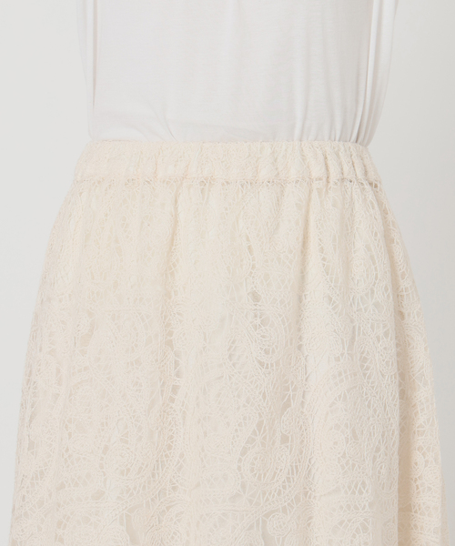 La TOTALITE（ラトータリテ）の「【洗える】TORRAZZO DONNA/トラッゾドンナ 別注レーススカート（スカート・レディース・アイボリー/ブラック/ホワイト・FREE）」の13枚目の写真