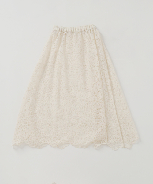 La TOTALITE（ラトータリテ）の「【洗える】TORRAZZO DONNA/トラッゾドンナ 別注レーススカート（スカート・レディース・アイボリー/ブラック/ホワイト・FREE）」の15枚目の写真