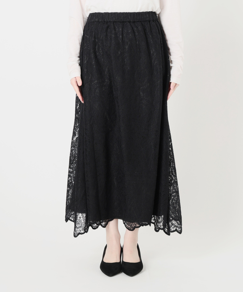 La TOTALITE（ラトータリテ）の「【洗える】TORRAZZO DONNA/トラッゾドンナ 別注レーススカート（スカート・レディース・アイボリー/ブラック/ホワイト・FREE）」の18枚目の写真