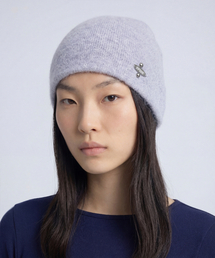 XPIER（エクスピア）の「アンゴラバルーンスタッズショートビーニーソラパープル（ニットキャップ/ビーニー）」