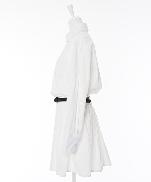 Narcissus（ナルシス）の「シャツベルトワンピース（ワンピース・レディース・ブルー/ホワイト・FREE）」の8枚目の写真