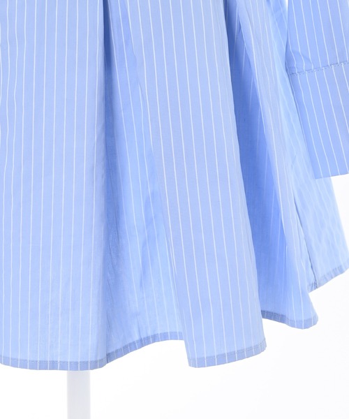 Narcissus（ナルシス）の「シャツベルトワンピース（ワンピース・レディース・ブルー/ホワイト・FREE）」の6枚目の写真