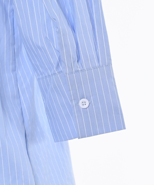 Narcissus（ナルシス）の「シャツベルトワンピース（ワンピース・レディース・ブルー/ホワイト・FREE）」の7枚目の写真