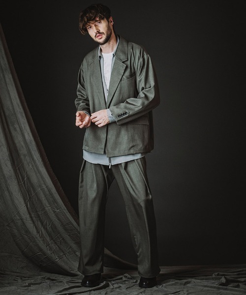 NO ID.（ノーアイディ）の「mj11372-ﾊﾞｯｸｽﾘｯﾄﾀﾞﾌﾞﾙﾌﾞﾚｽﾄJKT ジャケット(458006-408J)（テーラードジャケット・メンズ・グレー/ブラック・ONE SIZE）」の7枚目の写真