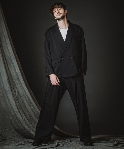 NO ID.（ノーアイディ）の「mj11372-ﾊﾞｯｸｽﾘｯﾄﾀﾞﾌﾞﾙﾌﾞﾚｽﾄJKT ジャケット(458006-408J)（テーラードジャケット・メンズ・グレー/ブラック・ONE SIZE）」の14枚目の写真