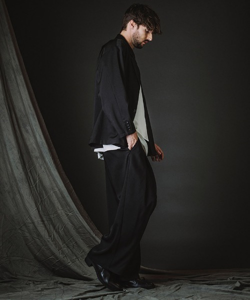 NO ID.（ノーアイディ）の「mj11372-ﾊﾞｯｸｽﾘｯﾄﾀﾞﾌﾞﾙﾌﾞﾚｽﾄJKT ジャケット(458006-408J)（テーラードジャケット・メンズ・グレー/ブラック・ONE SIZE）」の16枚目の写真