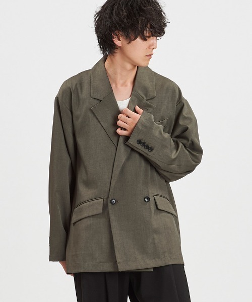 NO ID.（ノーアイディ）の「mj11372-ﾊﾞｯｸｽﾘｯﾄﾀﾞﾌﾞﾙﾌﾞﾚｽﾄJKT ジャケット(458006-408J)（テーラードジャケット・メンズ・グレー/ブラック・ONE SIZE）」の19枚目の写真