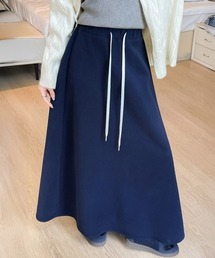スウェットロングスカート 美脚 春秋冬