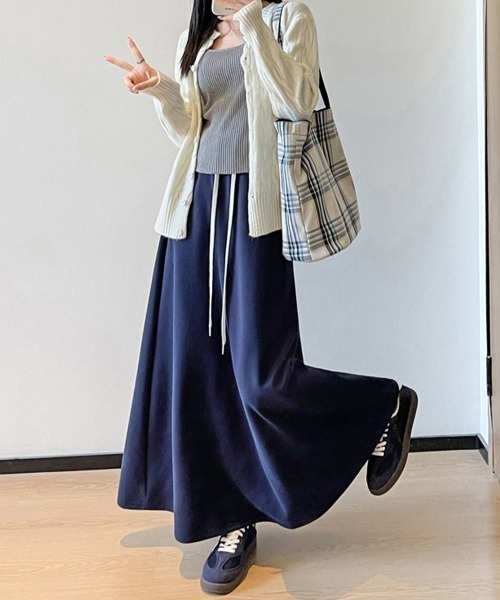Miniministore(ミニミニストア)の「スウェットロングスカート 美脚 春秋冬(スカート・レディース・グレー/ネイビー/ブラック・M/S/L)」の13枚目の写真