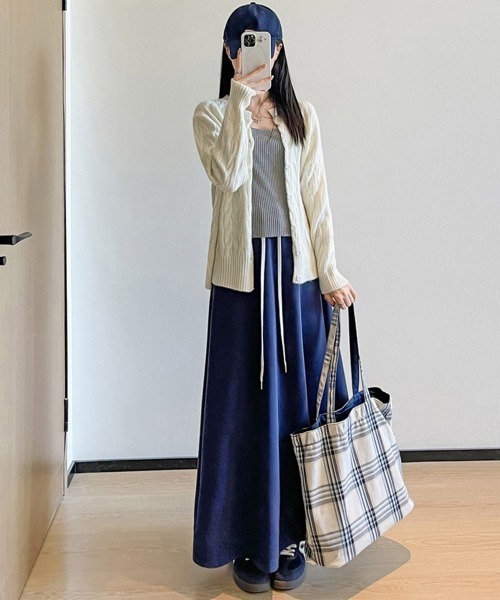 Miniministore(ミニミニストア)の「スウェットロングスカート 美脚 春秋冬(スカート・レディース・グレー/ネイビー/ブラック・M/S/L)」の14枚目の写真