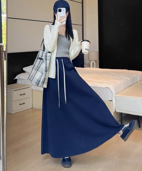 Miniministore(ミニミニストア)の「スウェットロングスカート 美脚 春秋冬(スカート・レディース・グレー/ネイビー/ブラック・M/S/L)」の15枚目の写真