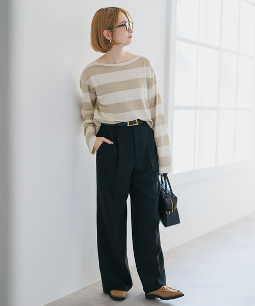 Spick & Span（スピックアンドスパン）の「《追加》ATELIER AMBOISE/アトリエ アンボワーズ Hバックルベルト（ベルト・レディース・ブラック・FREE）」の3枚目の写真