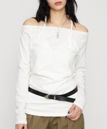 LAGUA GEM（ラグアジェム）の「HALTER NECK CUT チュニック（Tシャツ/カットソー）」
