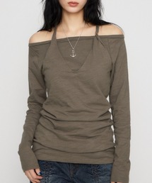 LAGUA GEM（ラグアジェム）の「HALTER NECK CUT チュニック（Tシャツ/カットソー）」