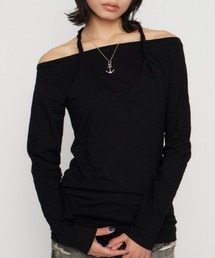FRONT ZIP GATHER トップス（Tシャツ/カットソー）｜LAGUA GEM