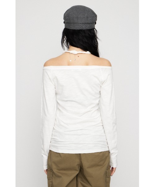 LAGUA GEM(ラグアジェム)の「HALTER NECK CUT チュニック(Tシャツ/カットソー・レディース・ブラック/カーキ/ホワイト・FREE)」の17枚目の写真