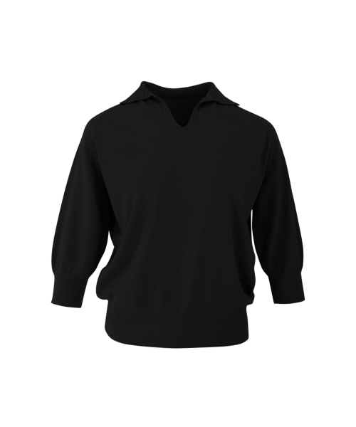 VASCARA(バスカラ)の「V Collar Neck Raglan Capri Knitwear (3colors)(ニット/セーター・レディース・ブラック/カーキ/クリーム・FREE)」の5枚目の写真