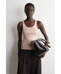 COS | サテントリム　コットンジャージータンクトップ(タンクトップ)