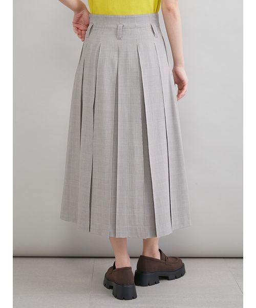 Mila Owen（ミラオーウェン）の「プリーツタックスカート（スカート・レディース・チャコールグレー/キャメル/チェック・1/0）」の19枚目の写真